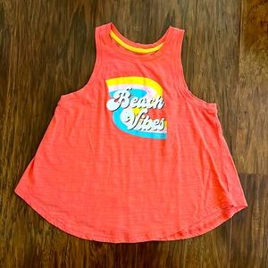 Coral beach tank top